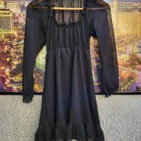 Черна ефектна рокля, снимка 1 - Рокли - 38697806
