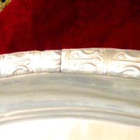 Посребрен арабски поднос,тава,синия 46 см. , снимка 8 - Антикварни и старинни предмети - 42449748