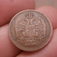 Стара сръбска монета 2 паре 1904, снимка 3 - Нумизматика и бонистика - 38473500