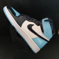 Nike Air Jordan 1 High Metalic Blue Chill Размер 42 Номер Нови Обувки Кецове Сини Маратонки Черно , снимка 2 - Кецове - 38776105