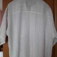 Мъжка риза къс ръкав от кенар бяла размер L, снимка 4 - Ризи - 29160982