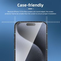 NEW'C 3 броя стъклен протектор за екран за iPhone 15 Pro Max/ 15 Plus (6,7 инча), закалено стъкло, снимка 3 - Фолия, протектори - 44494487