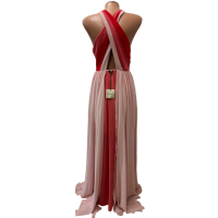 НОВА Официална бална рокля LIU JO размер M розова до земята, снимка 2 - Рокли - 44586043