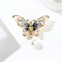Брошки  пеперуди с перла 3 модела, снимка 4 - Други - 22251619