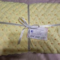 Ръчно плетена бебешка пелена одеалце завивка , снимка 2 - Спално бельо и завивки - 38738966