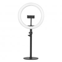 LED лампа Ring 10" - 8W - бяла/черна, снимка 12 - Козметични уреди - 38082337