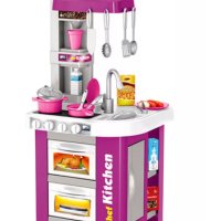 ✨ Детска кухня със светещи котлони, реалистични звуци и мивка с течаща вода, снимка 1 - Играчки за стая - 44329009