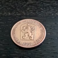 Монета - Чехословакия - 1 крона | 1969г., снимка 2 - Нумизматика и бонистика - 29145628