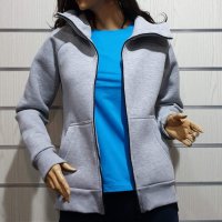 Нов дамски суичър с ЦИП и качулка в сив цвят, снимка 17 - Суичъри - 31125505