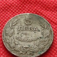 Монета 5 лева 1930г. Царство България за колекция декорация - 24985, снимка 2 - Нумизматика и бонистика - 35186542
