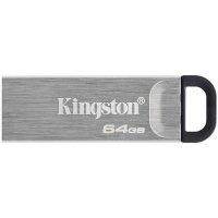 USB Флаш Памет 64GB USB 3.2 Kingston DT Kyson DTKN/64GB, Gen 1, DataTraveler, Алуминиева, снимка 1 - USB Flash памети - 30734589