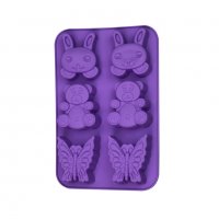 мече Барни пеперуда заек силиконов молд форма за кексчета сапун гипс, снимка 2 - Форми - 31940095