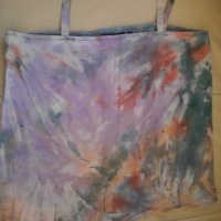 Ръчно рисувана блуза с презрамки върху естествена коприна, снимка 3 - Потници - 37383393