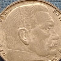 Сребърна монета 2 райхсмарки 1938г. Нацистка Германия с СХВАСТИКА 39639, снимка 8 - Нумизматика и бонистика - 42763360