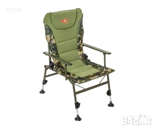 Шаранджийски стол Carp Zoom Comfort N2 Armchair Camou/Fleece 120 kg, снимка 1