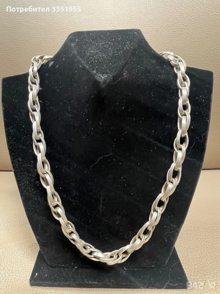 Сребърен масивен синджир , снимка 1