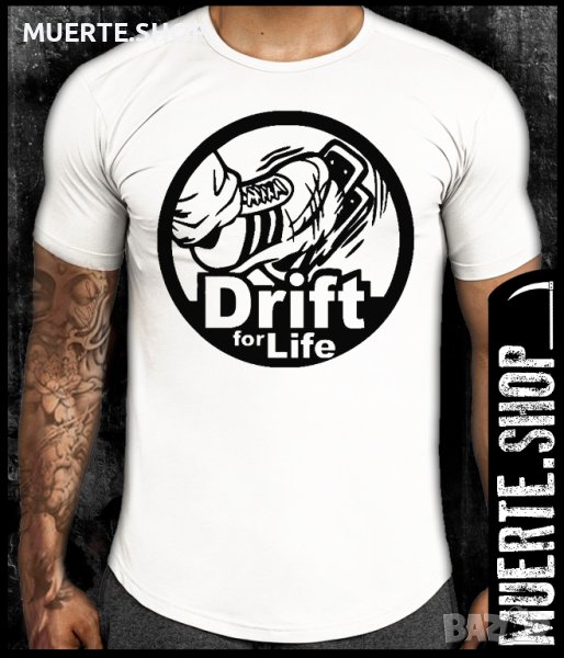 Тениска с щампа DRIFT FOR LIFE, снимка 1