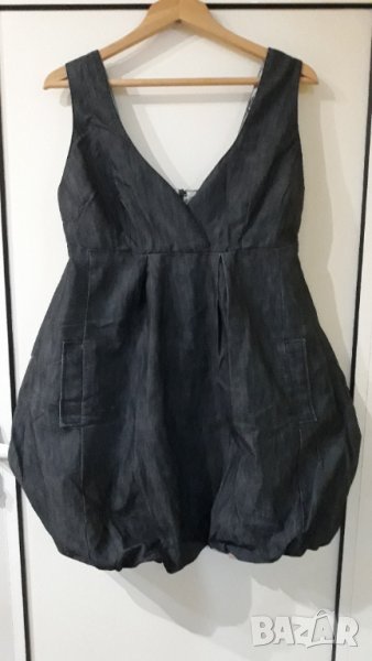 Дънкова рокля - балон размер С/М, снимка 1