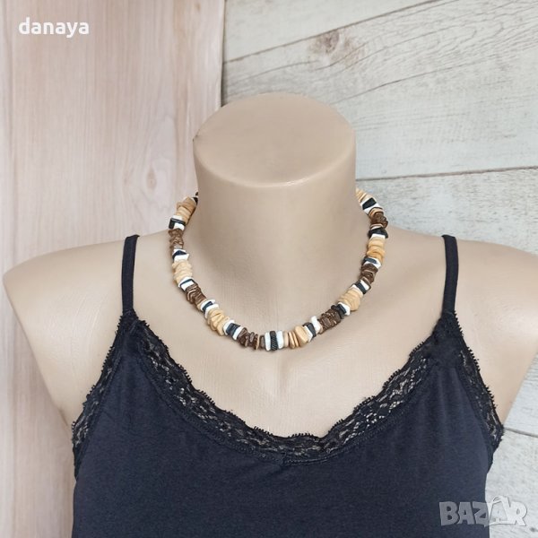 3320 Летен гердан с камъчета и мидички, снимка 1