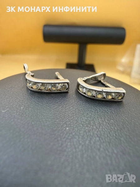 Сребърни обеци /925/, снимка 1