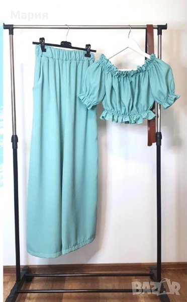 Нов дамски комплект. Тюркоаз, снимка 1