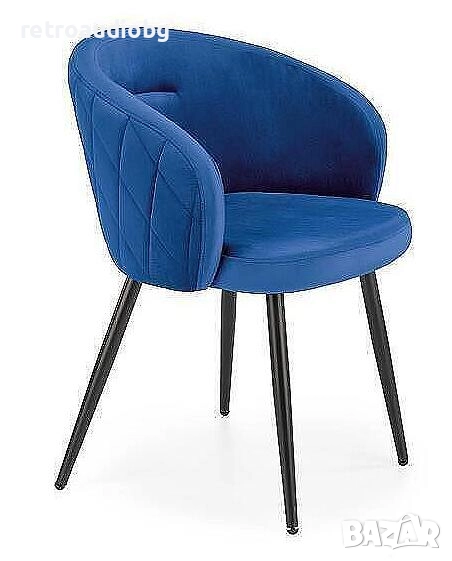 Трапезен стол К430 в синьо, снимка 1