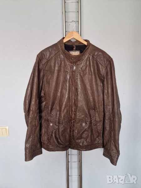 Страхотно мъжко кожено яке естествена кожа ANGELO LITRICO размер 3XL, снимка 1
