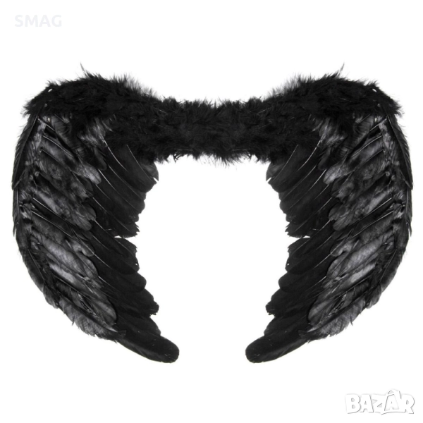 Хелоуин / Halloween карнавални крила черни 65x40 см_1160532, снимка 1