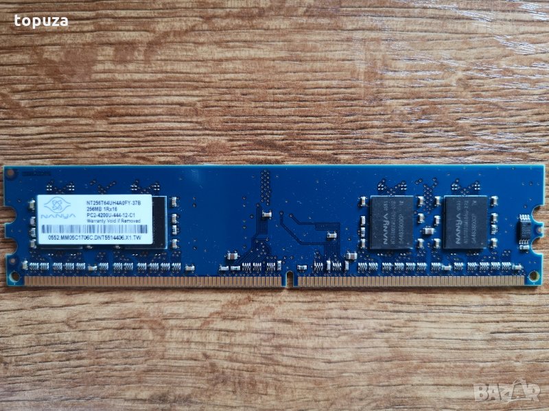 RAM рам памет за компютър Nanya 3х256MB DDR2 PC2-4200 533Mhz NT256T64UH4A0FY-37B, снимка 1