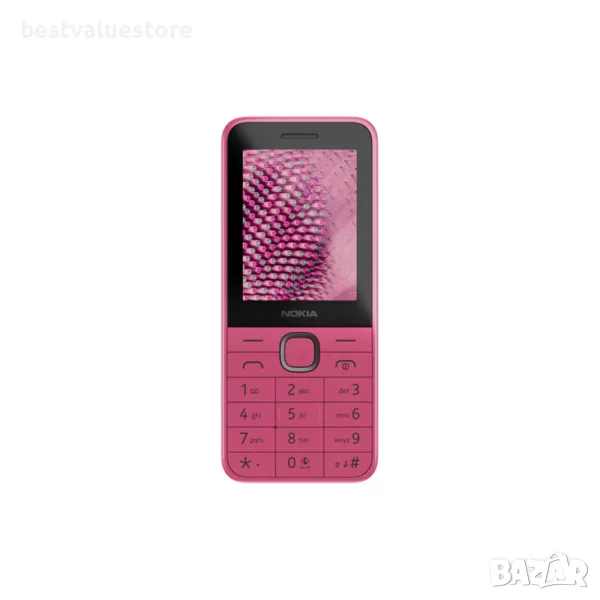 Nokia 225 4G 2024 Dual Pink Мобилен Телефон Gsm 2.40 ", Задна Камера 0.30 Mpx, снимка 1