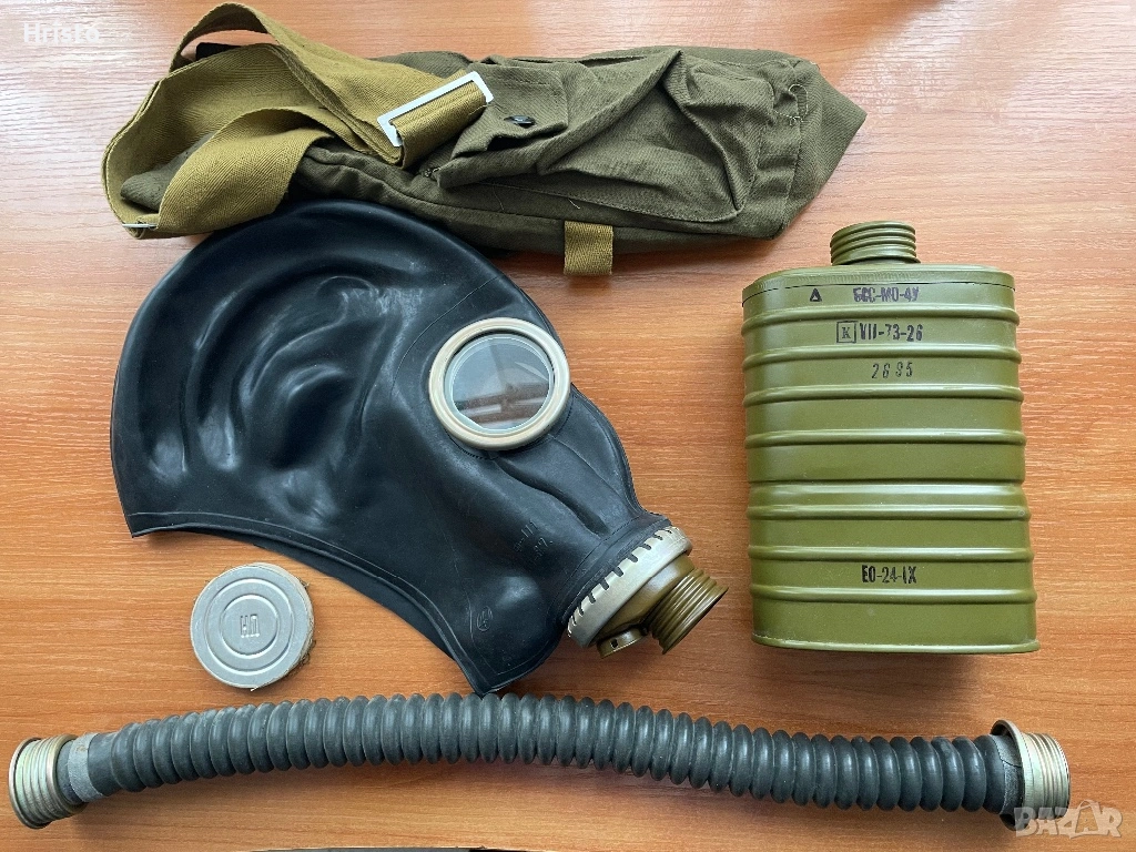 Пълен комплект противогаз ГП-5 (черен) , снимка 1