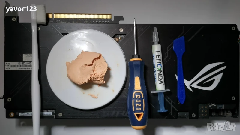 ASUS ROG STRIX RX 480 GAMING 8GB + ZZX-N1350 13.5W/mk thermal putty, снимка 1