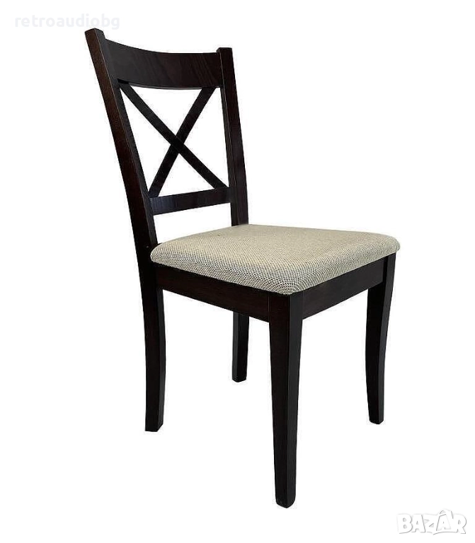  Класически трапезен стол RIO венге -бежов, снимка 1