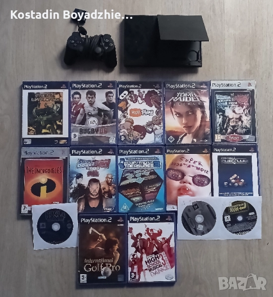 PS2 с 15 игри и контролер , снимка 1