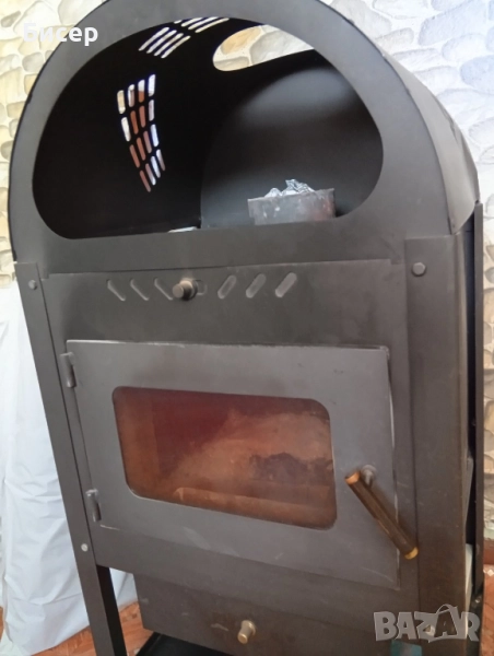 Камина на дърва с водна риза,радиатори UPS,помпа, снимка 1