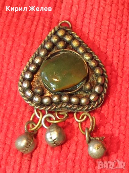 ВЪЗРОЖДЕНСКИ СТАРИНЕН ОСМАНСКИ НАКИТ ТРЕПКА с НЕФРИТ САЧАН 15111, снимка 1