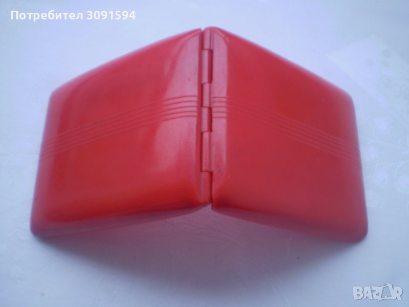 Ретро Червена Табакера Бакелит маркирана БАКЕЛИТКООП, снимка 1