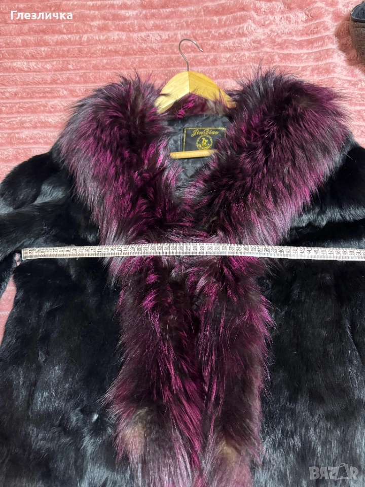 Кожухче от естествен косъм, черен цвят, снимка 1