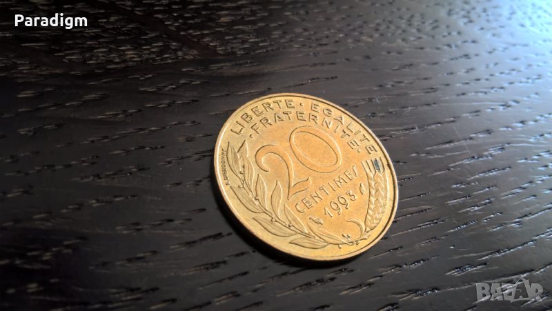 Монета - Франция - 20 сентима | 1993г., снимка 1