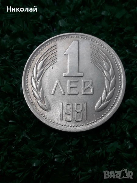 рядката соц монета от 1 лев 1981г., снимка 1