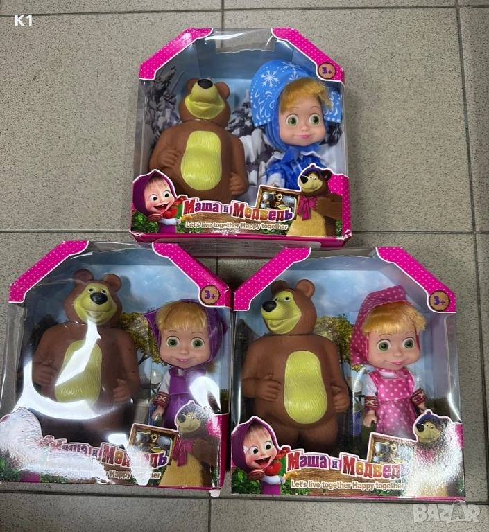 Комплект фигурки Маша и Мечока за игра , снимка 1