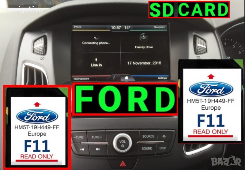 🇧🇬 🇲🇦🇵 🚘💿🚘💿🚘💿 2024 навигация ъпдейт Ford /Форд Sd Card Навигационна Сд Карта USB код, снимка 1