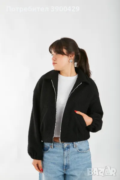 Дамско Късо Яке Suzy bomber jacket - Черно, снимка 1