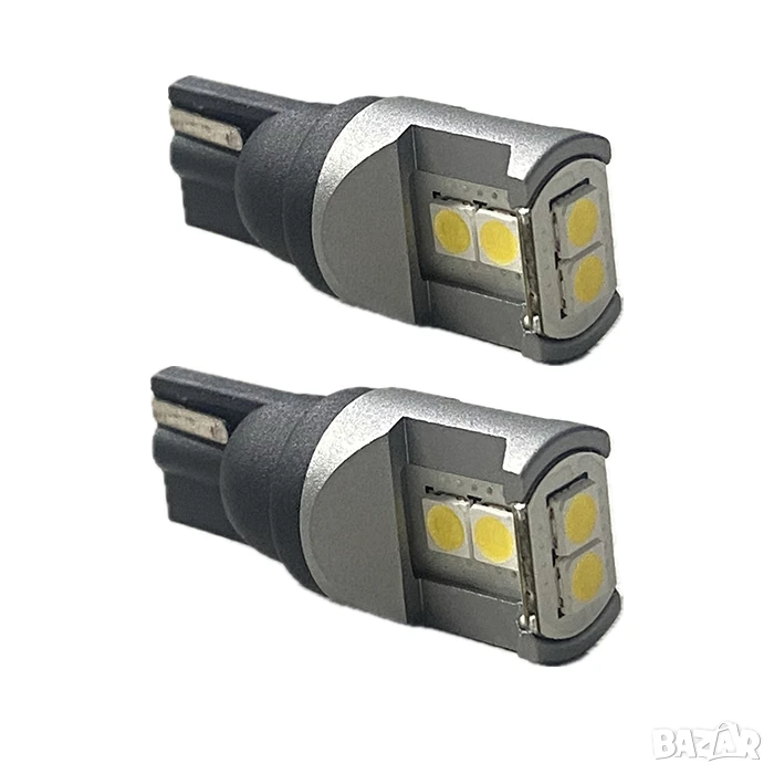 LED крушки T10 W5W LED 12-24V 2 броя, снимка 1