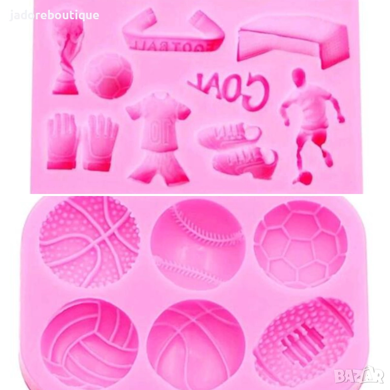 Силиконов молд Футбол/ Топки баскетбол футбол ръгби, снимка 1