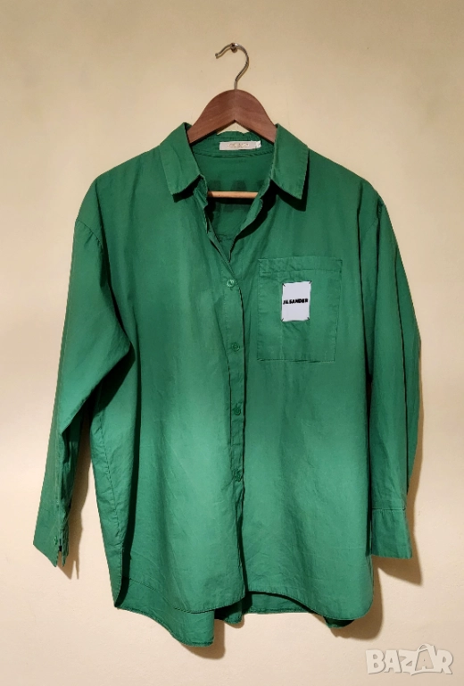 Зелена оверсайз риза Jil Sander, снимка 1