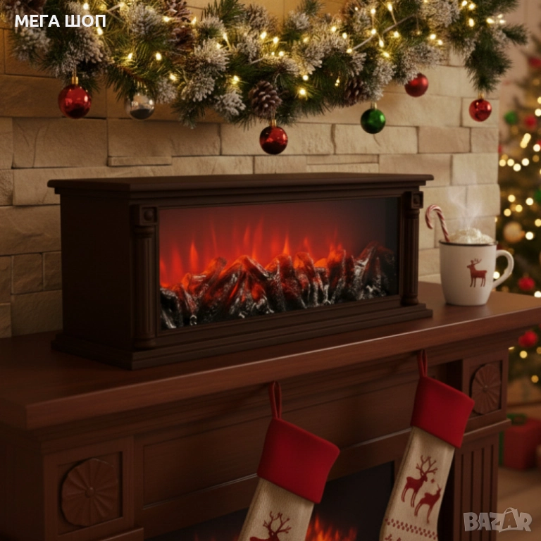 Голяма LED камина с ефект на жар – уют и атмосфера без дим и огън SP47, снимка 1