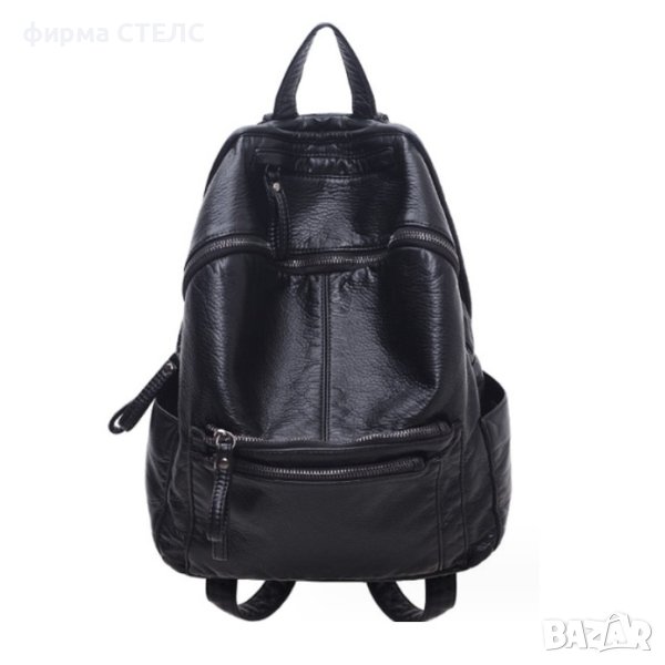 Дамска чанта STELS Q44, Екологична кожа, 38x14x30см, Черен, снимка 1