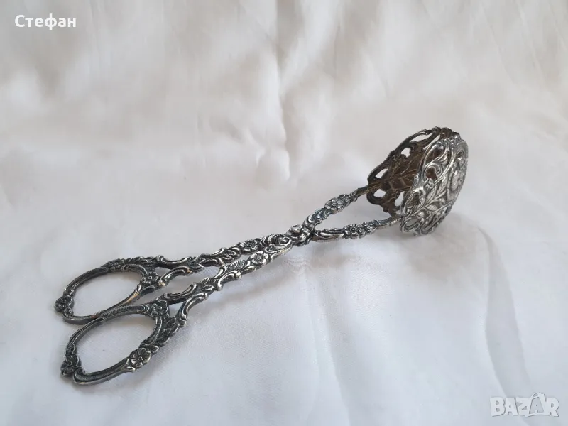 Посребрена щипка, снимка 1