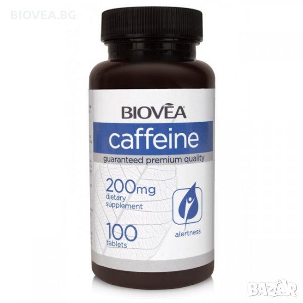 Хранителна добавка Biovea CAFFEINE 200mg 100 таблетки, снимка 1